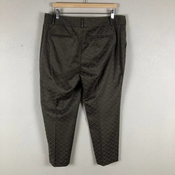 Banana Republic Pants Brown Martin Fit Geo Print Stretch Versatile Size 12 - Picture 2 of 16